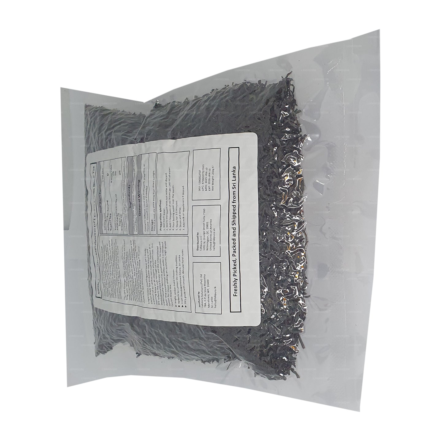 Lakpura Single Estate (Dombagastalawa) OP1 Grade Ceylon Black Tea Pack
