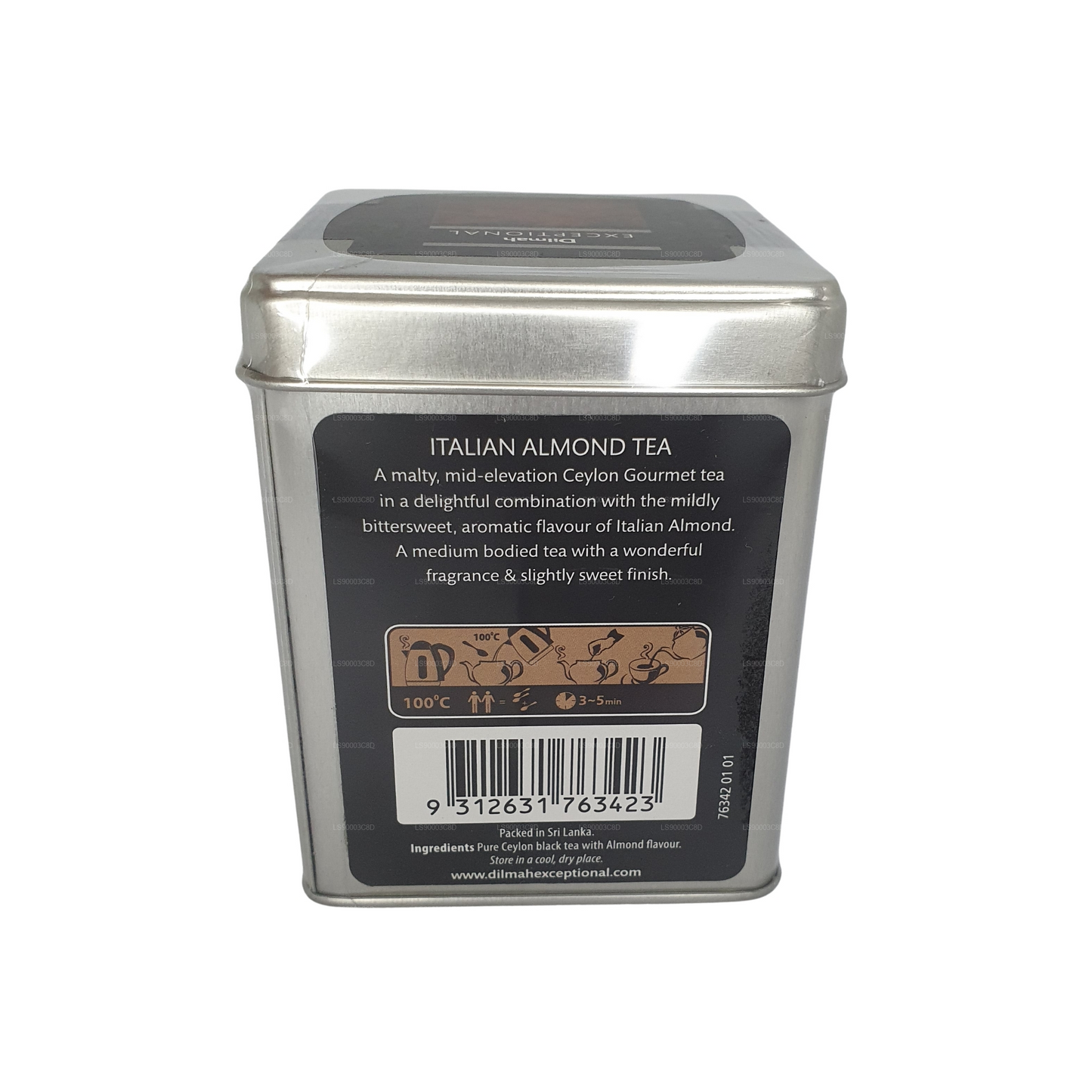 Dilmah Výjimečný italský mandlový čaj (100g) Plechový Caddy