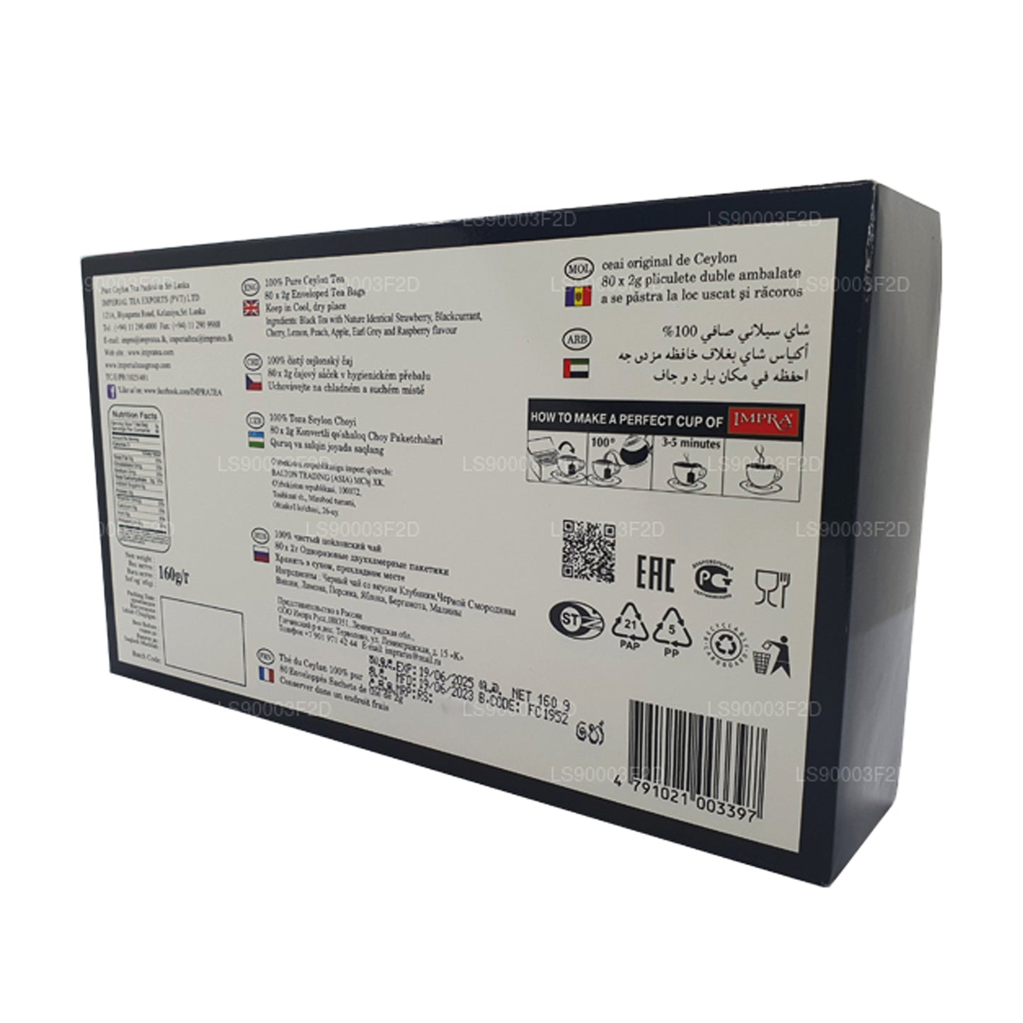 Impra 8 Flavours Kolekce černého čaje (160g)