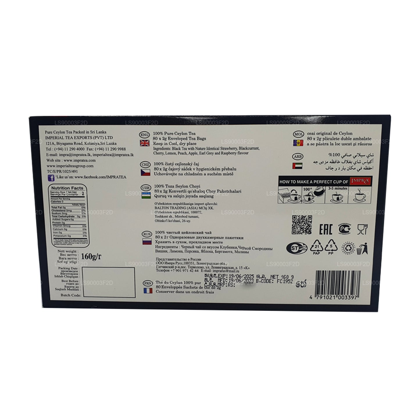 Impra 8 Flavours Kolekce černého čaje (160g)