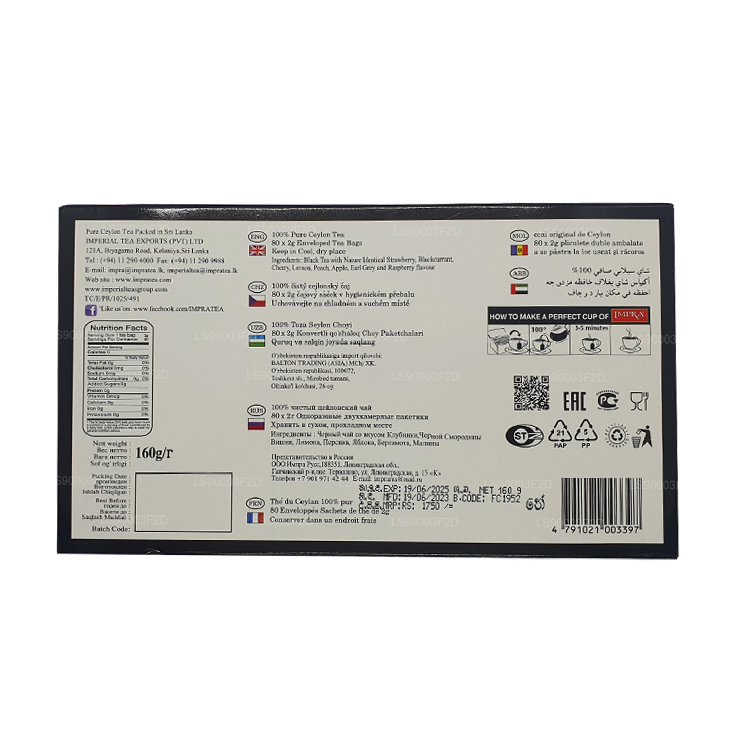 Impra 8 Flavours Kolekce černého čaje (160g)