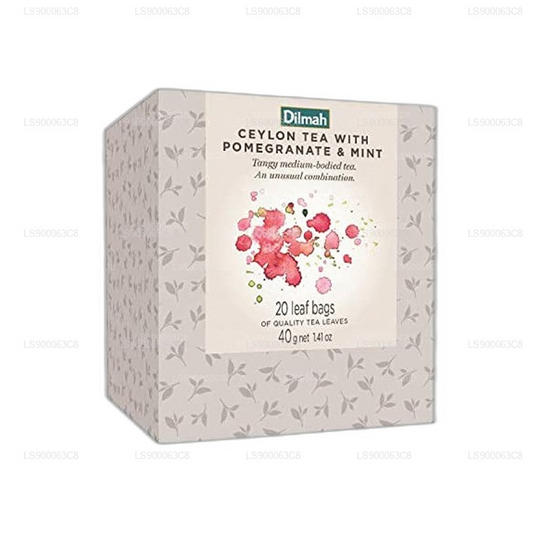 Dilmah Vivid Pomegranate and Mint Teabag Refill (40g) Box