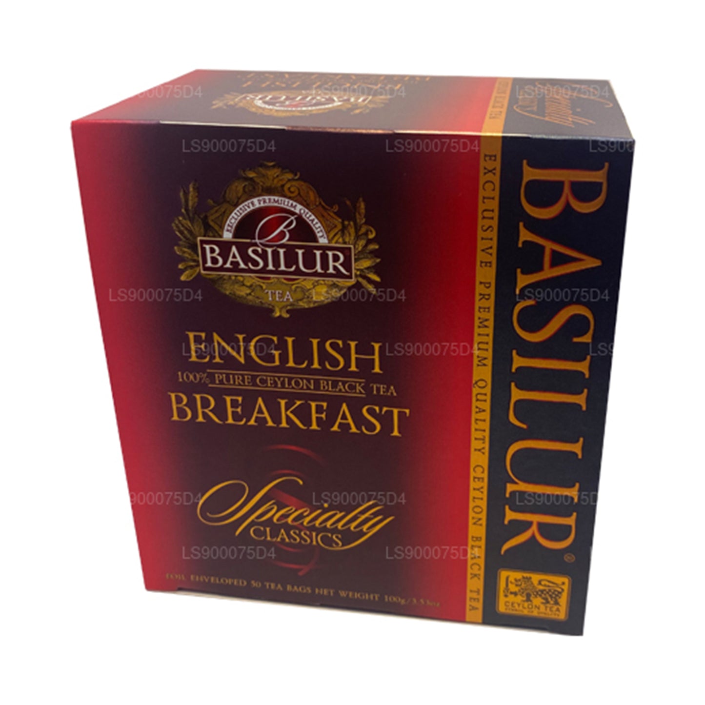 Basilur English Breakfast Čistý ceylonský černý čaj (200g) 100 čajových sáčků