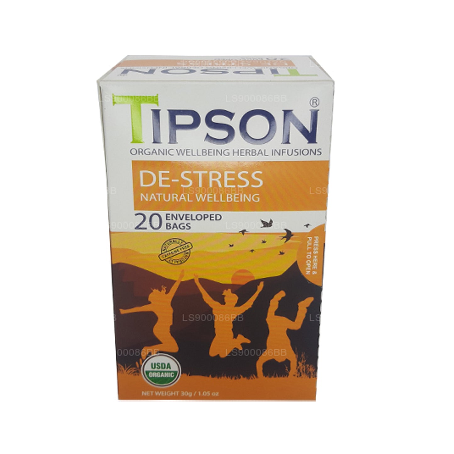 Tipson De-Stress Natural Wellbeing (30g) 20 obalených čajových sáčků