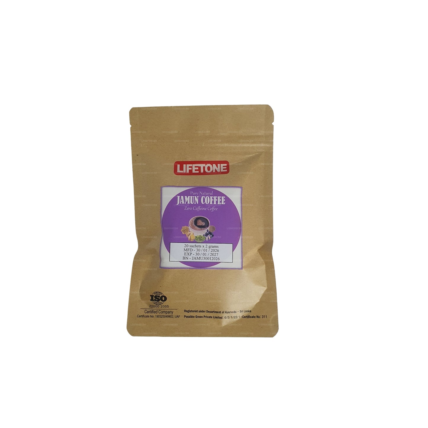 Káva ze semen Lifetone Jamun (40g)