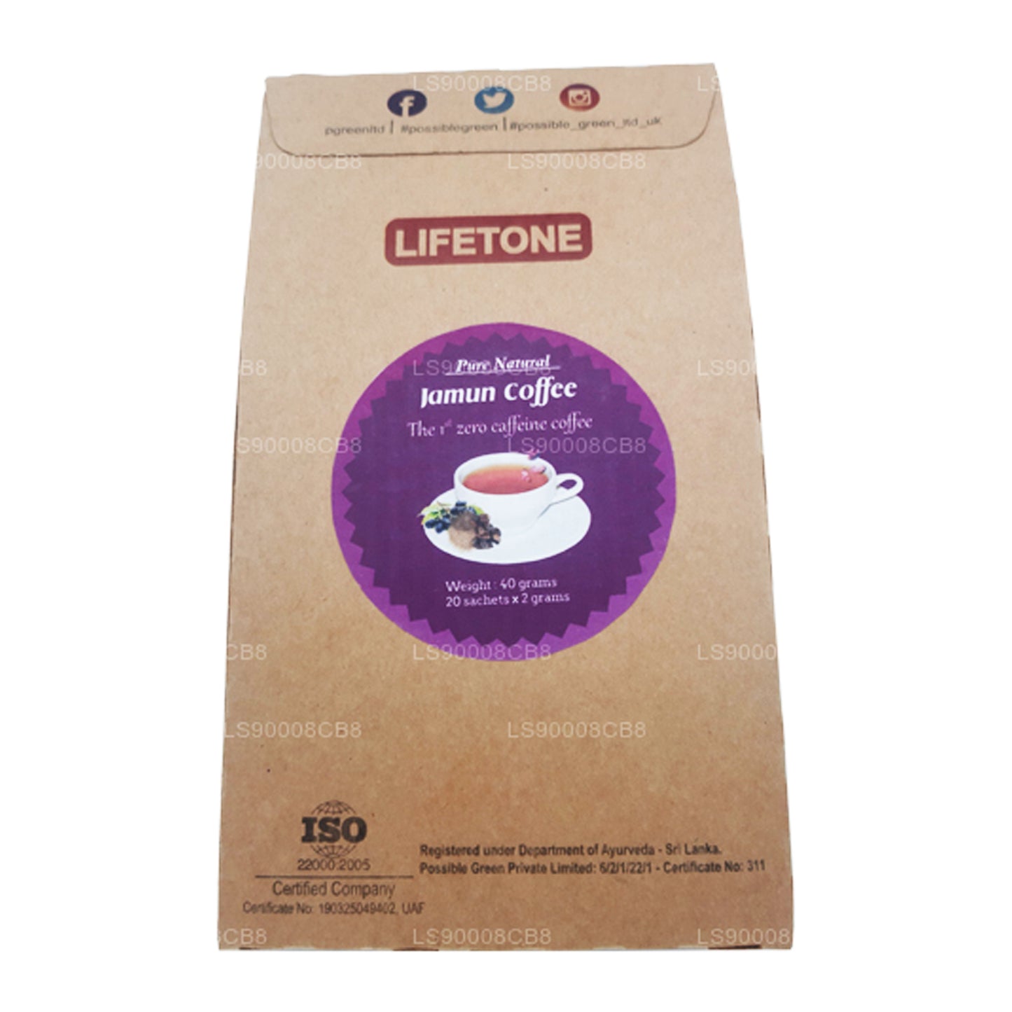 Káva ze semen Lifetone Jamun (40g)