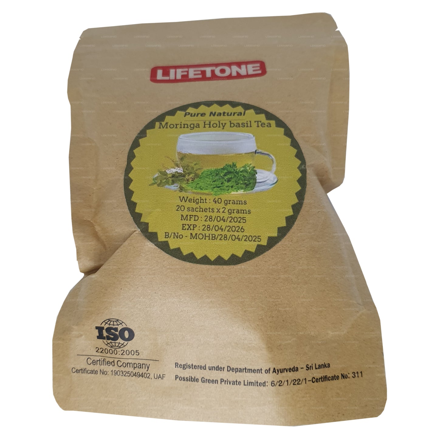 Lifetone Moringa Holy Basil Tea (40g)