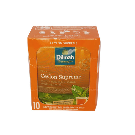 Dilmah Ceylon Supreme 10 Tea Bags (20g)