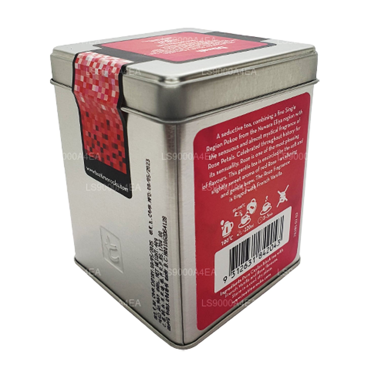 Dilmah t-Series Rose with French Vanilla 20 Tea Bags Leaf Tea (40g)