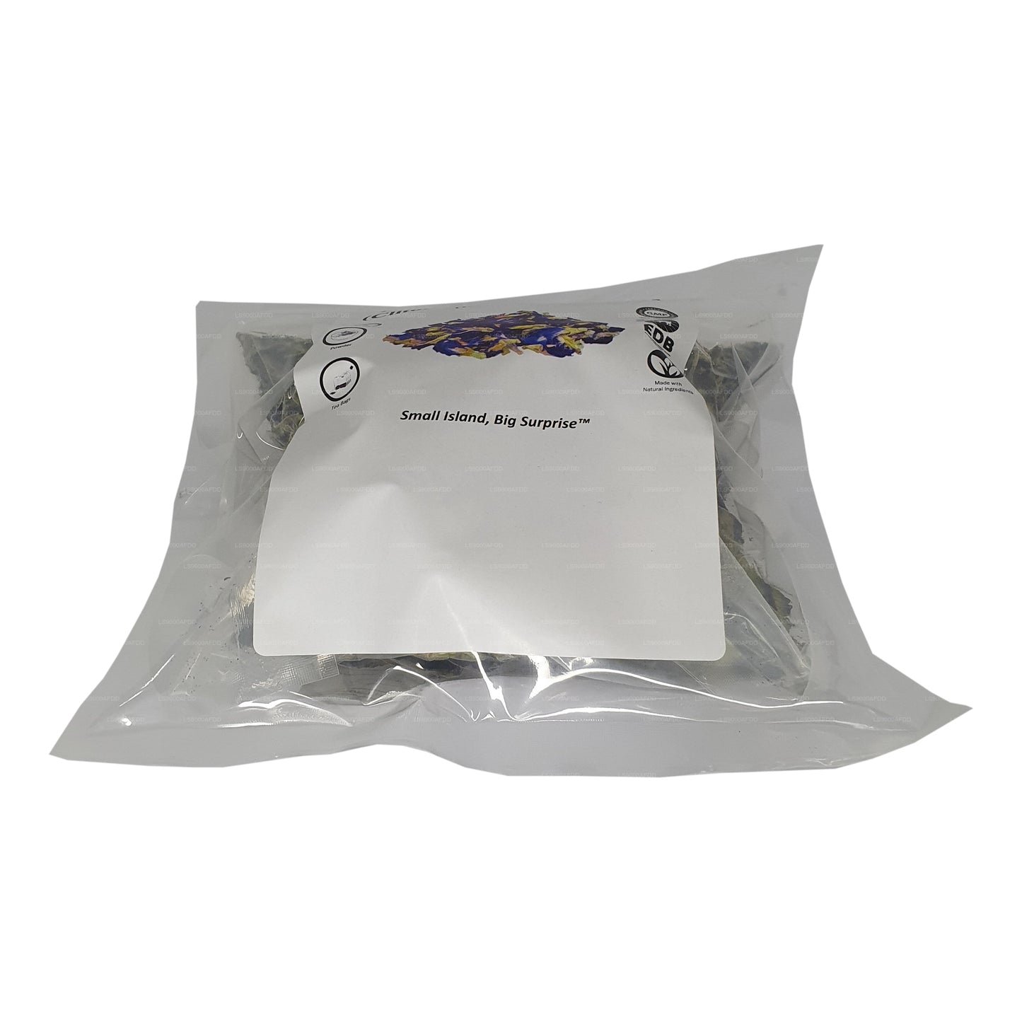 Dehydratované květy motýlího hrachu Lakpura® (Nil Katarolu; Clitoria Ternatea).