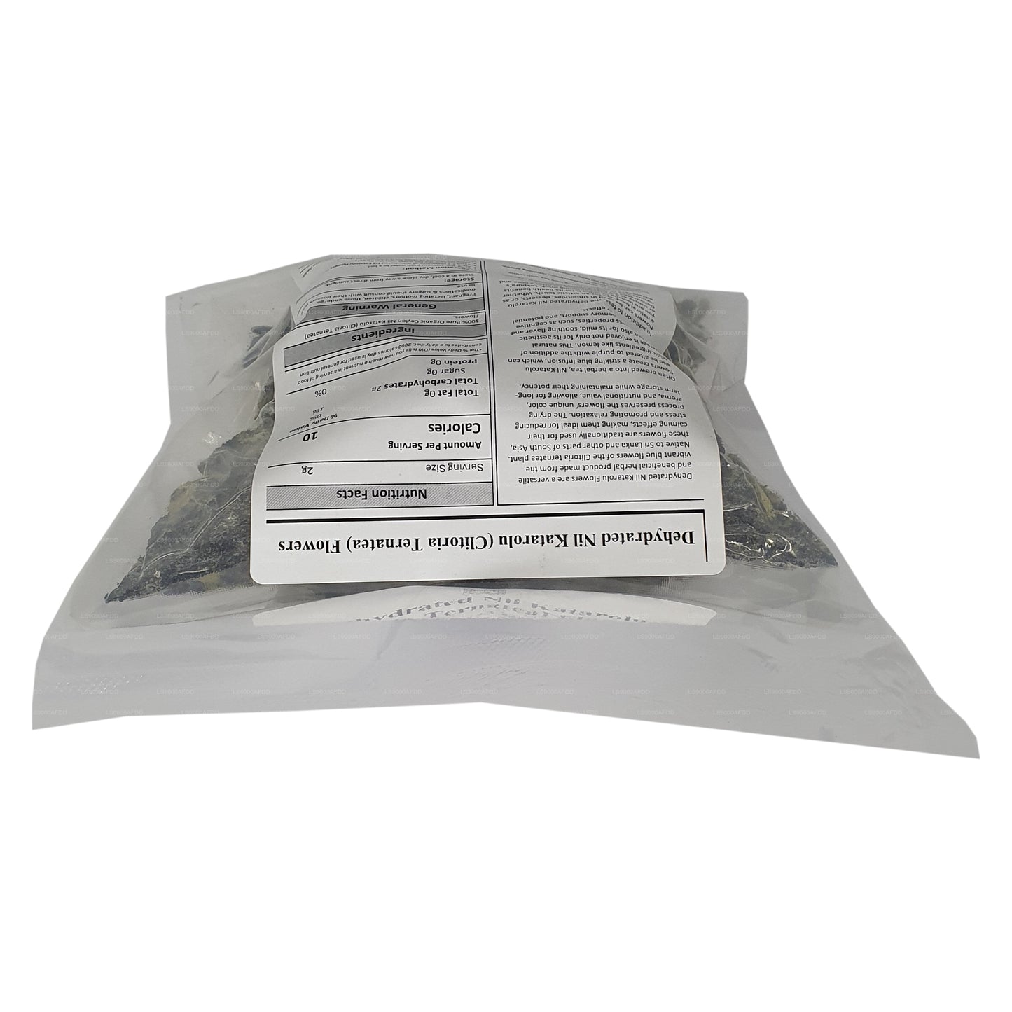 Dehydratované květy motýlího hrachu Lakpura® (Nil Katarolu; Clitoria Ternatea).