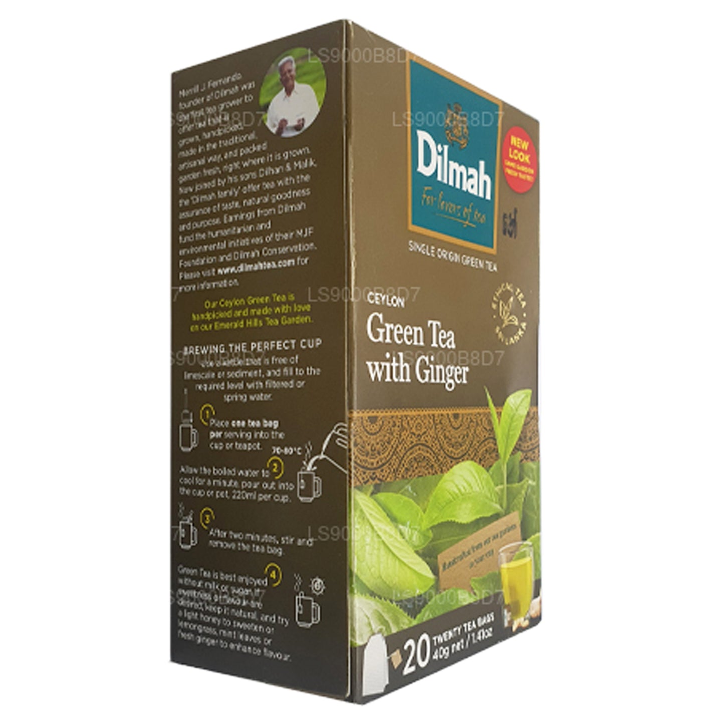 Dilmah Green Tea With Ginger (40g) 20 Tea Bags