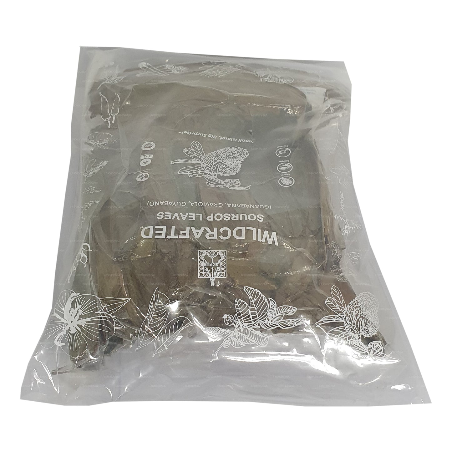 Lakpura® Divoce pěstované listy kyselé papričky (Guanabana, Graviola, Guyabano) Dehydratované celé listy