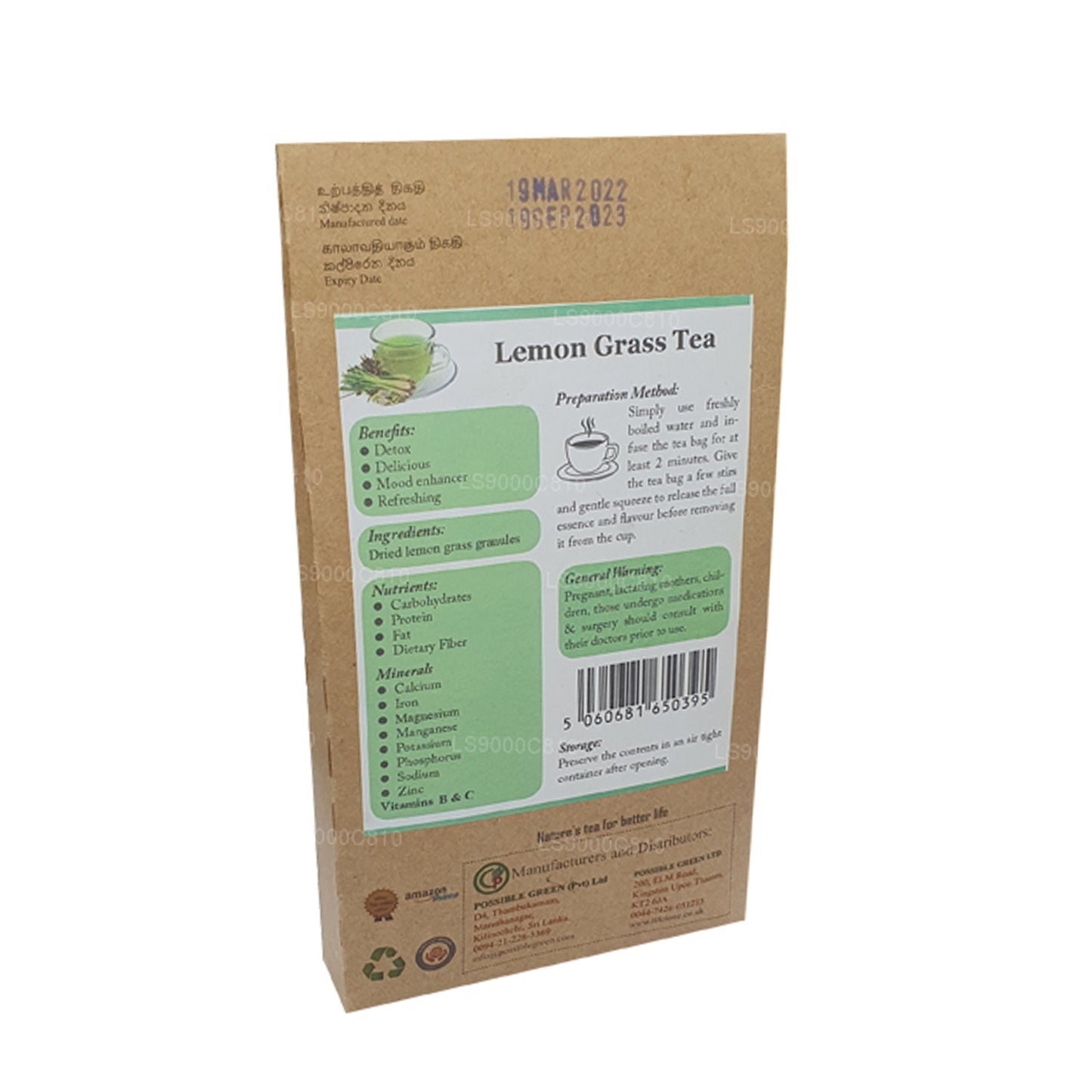 Lifetone Lemongrass Tea (30g)