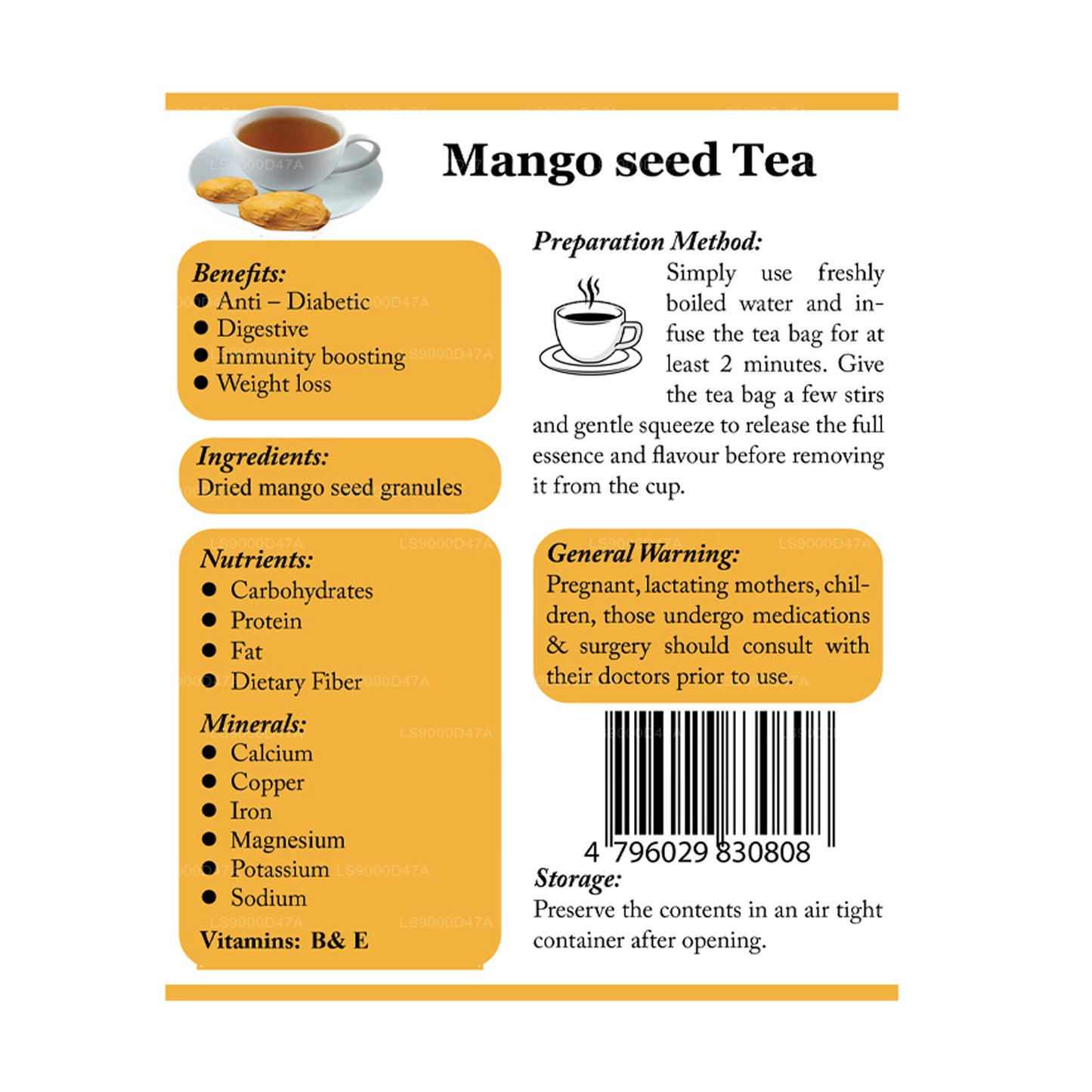 Lifetone Mango Seed Tea (40g)
