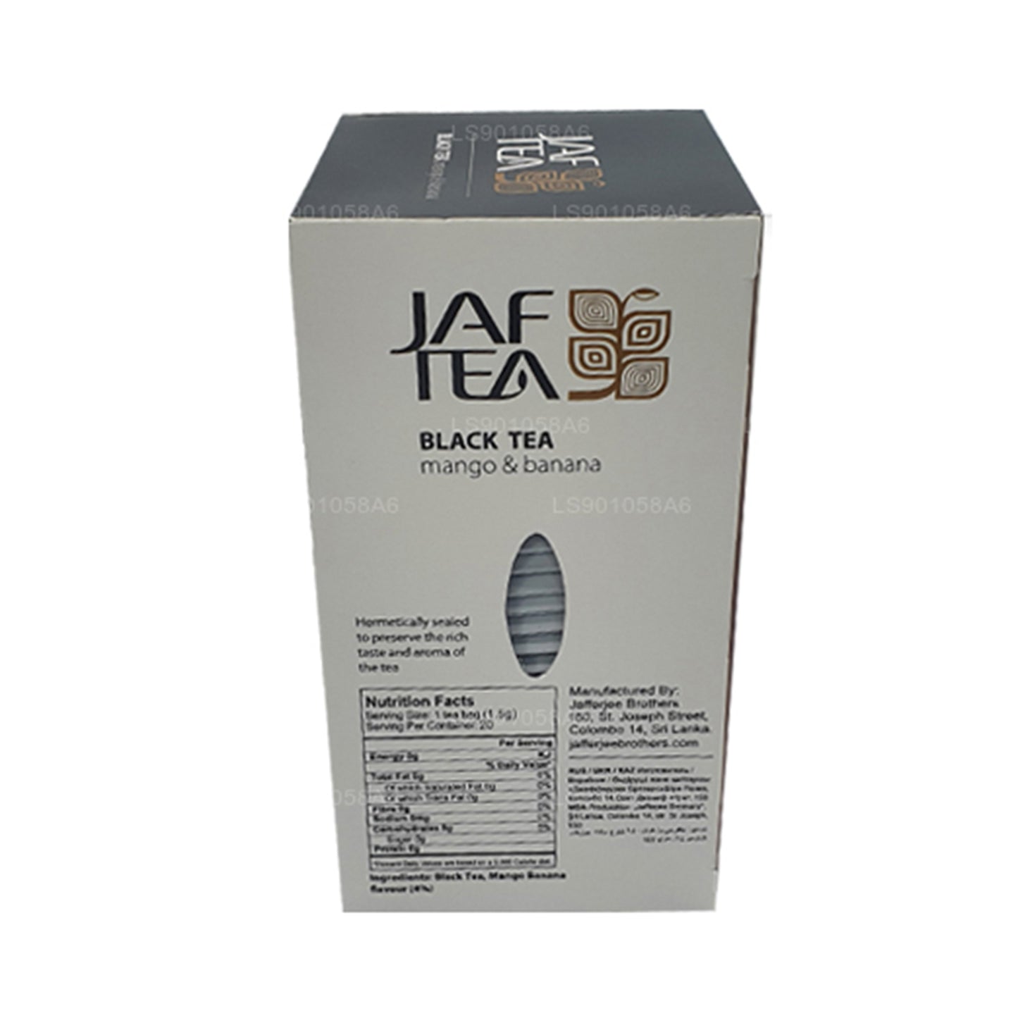 Jaf Tea Pure Fruits Collection Black Tea Mango Banana Foil Envelop Tea Bags (30g)