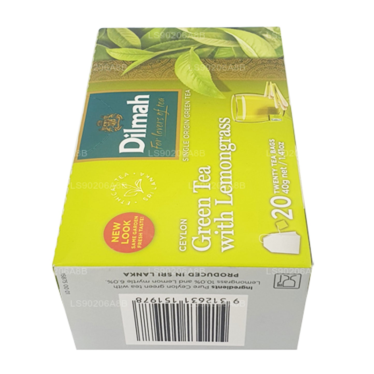 Dilmah Pure Ceylon Green Tea with Lemongrass Tea (40g) 20 Tea Bags