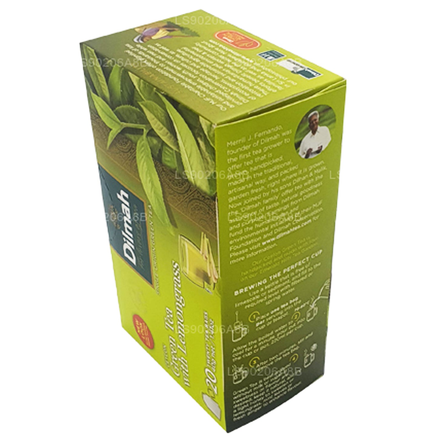 Dilmah Pure Ceylon Green Tea with Lemongrass Tea (40g) 20 Tea Bags