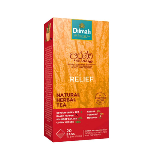 Dilmah Arana Relief Natural Herbal Green Tea (20 Tagless Tea Bags)
