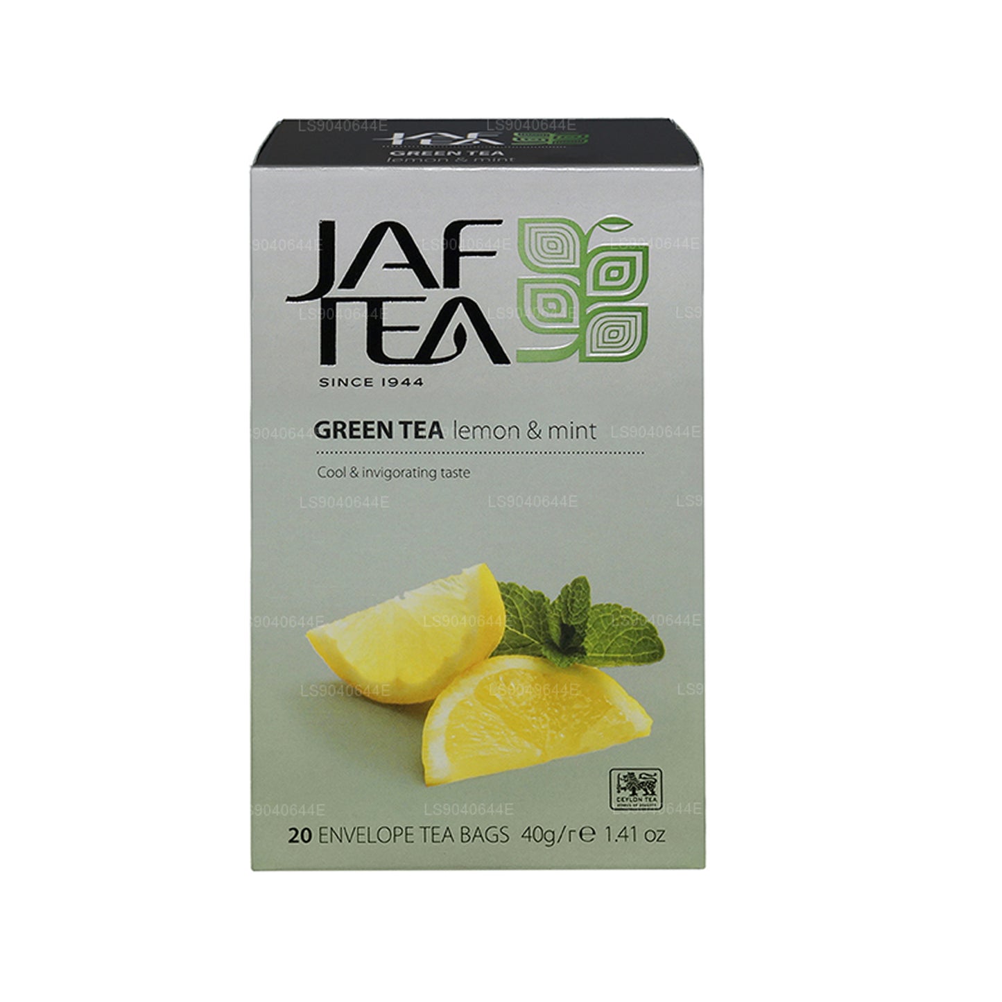 Jaf Tea Pure Green Collection Green Lemon & Mint Foil Envelop Tea Bags (40g)