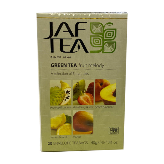 Jaf Tea Fruit Melody Green Tea (40g) Foil Envelop Tea Bags