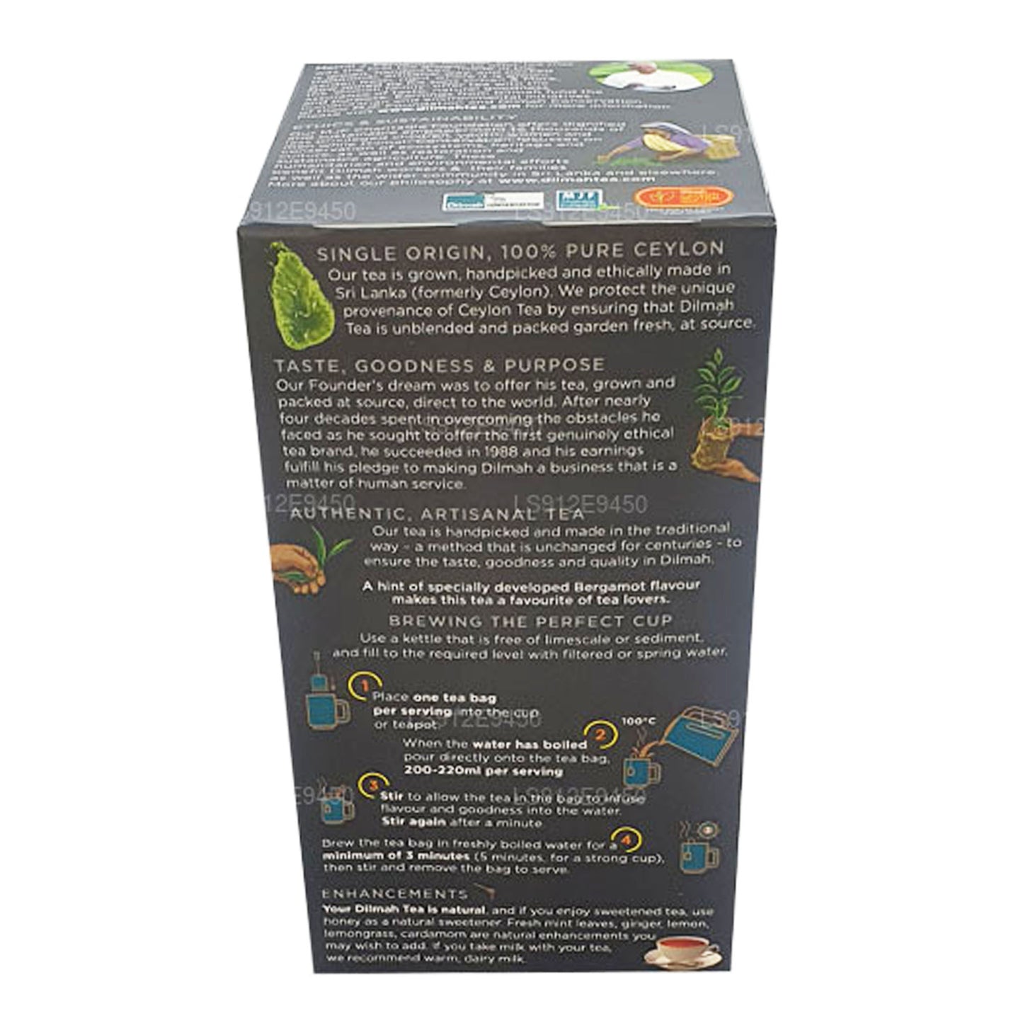 Dilmah Earl Grey čaj (100g) 50 čajových sáčků