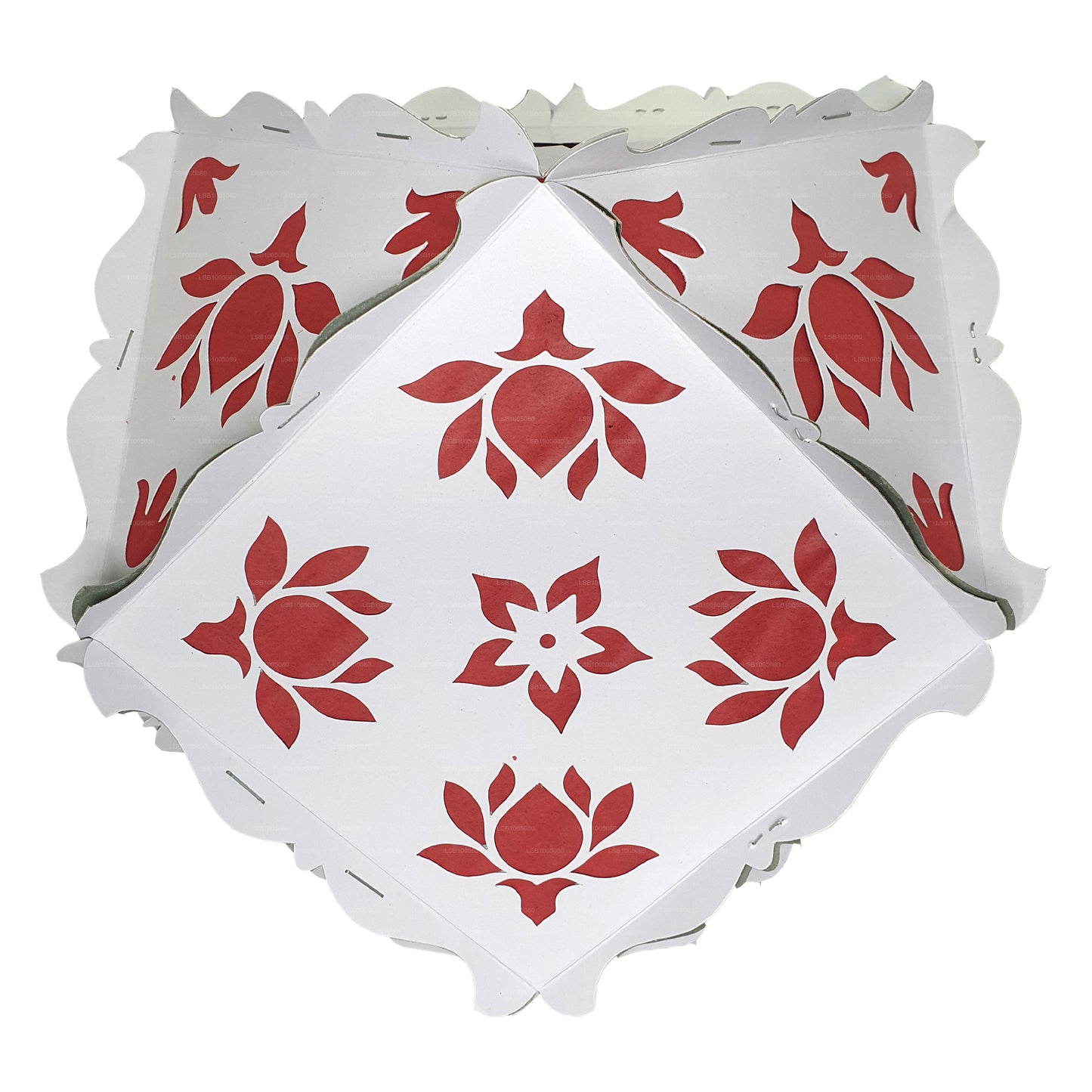 Lakpura Cardboard Vesak Lanterns (Atapattam Koodu) 3Pcs Pack