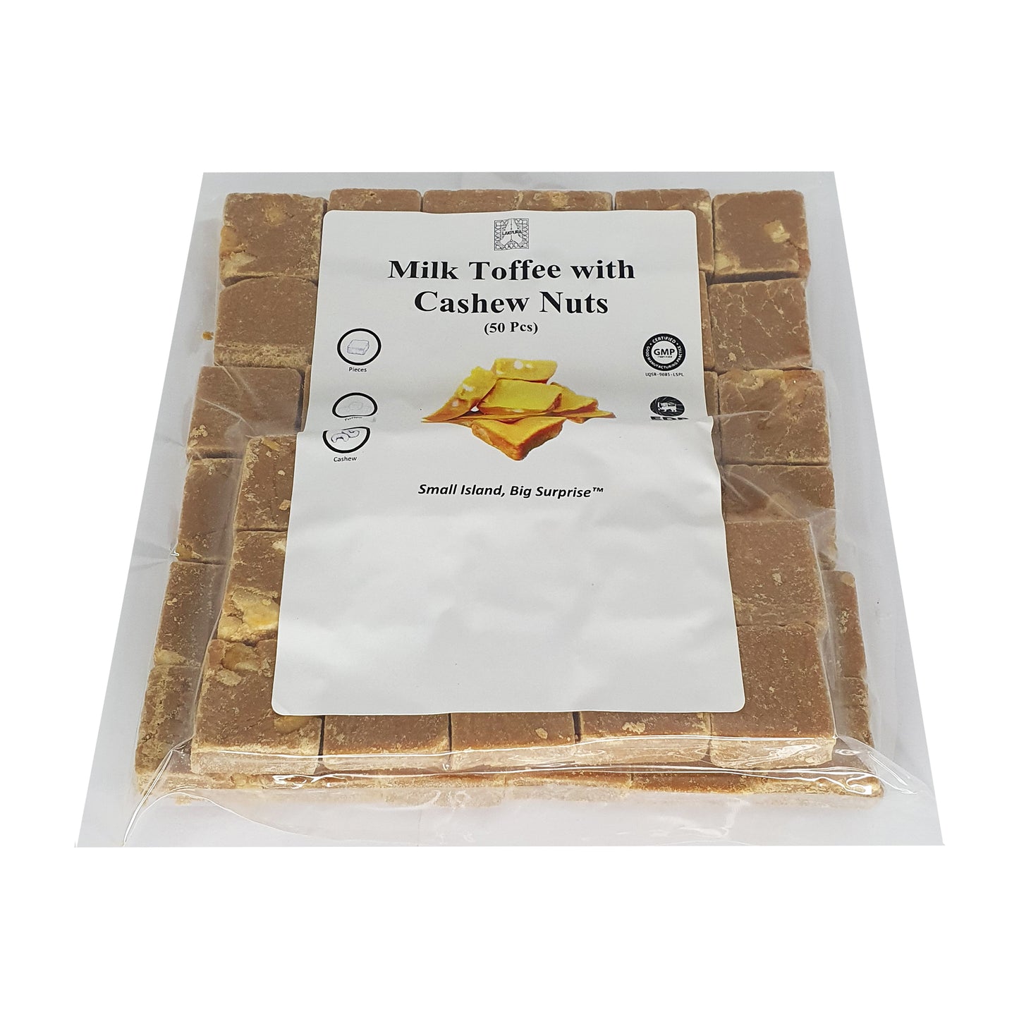 Lakpura mléčný karamel s kešu ořechy (50 ks)