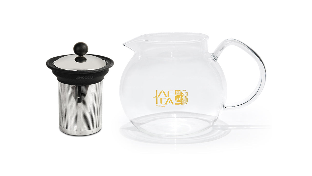 Jaf Tea Glass Tea Pot with stainless steel infuser