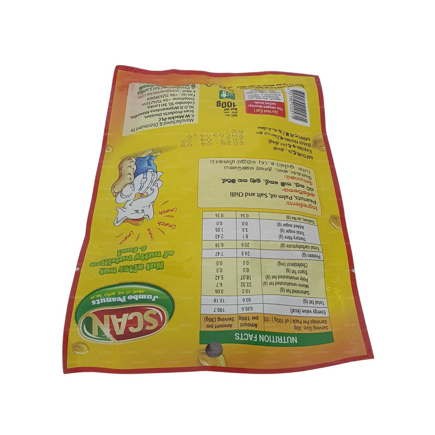 Scan Chilli Jumbo Arašídy (100g)