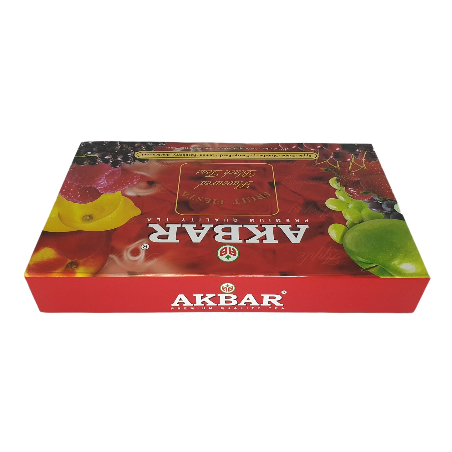 Akbar Fruit Fiesta Dárková krabička s příchutí černého čaje 80 čajových sáčků (160g)