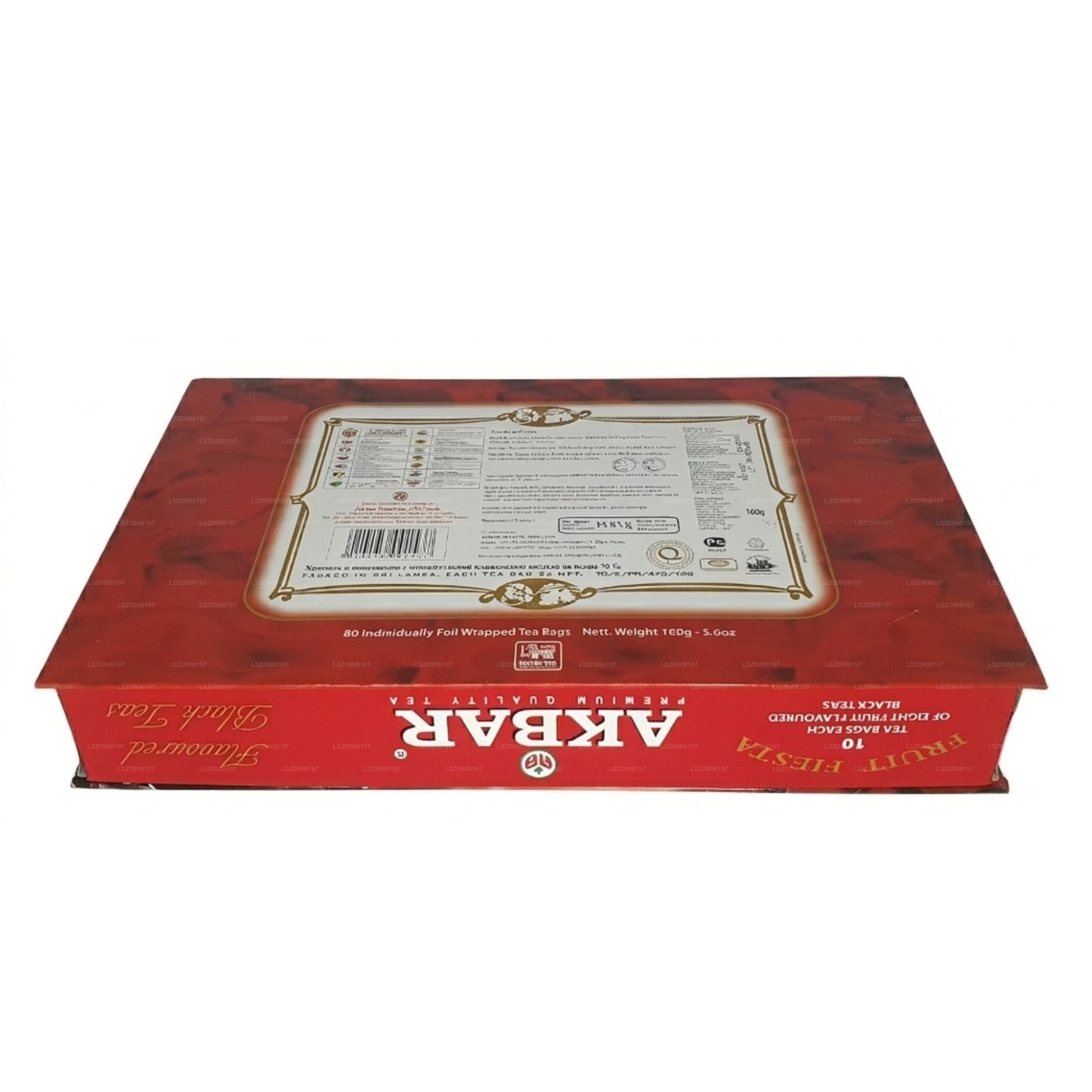 Akbar Fruit Fiesta Dárková krabička s příchutí černého čaje 80 čajových sáčků (160g)