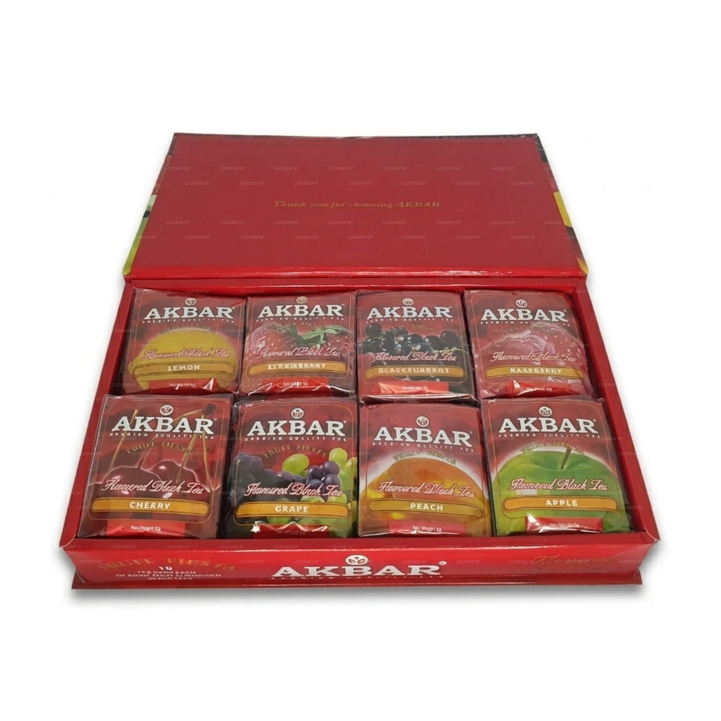 Akbar Fruit Fiesta Dárková krabička s příchutí černého čaje 80 čajových sáčků (160g)