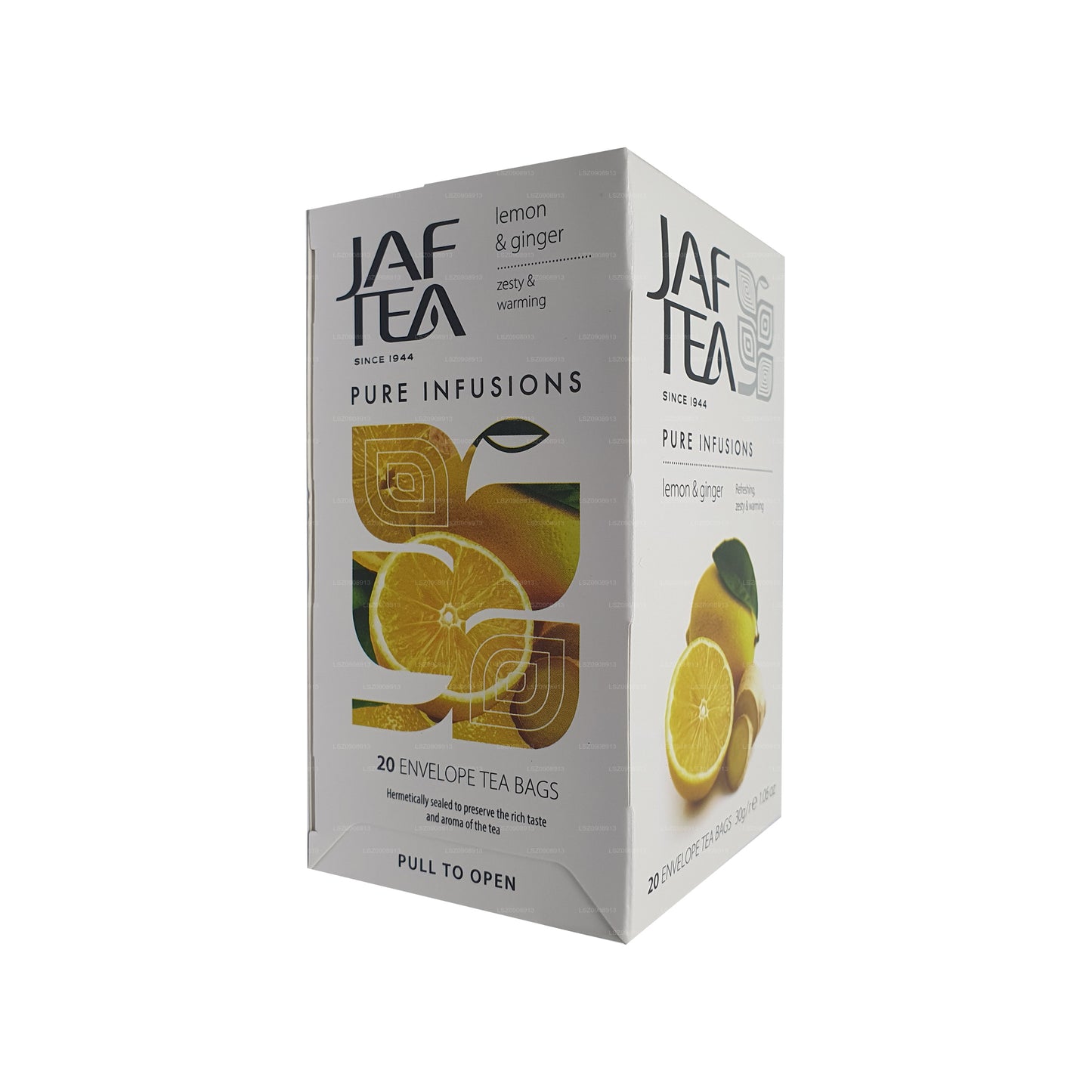 Jaf Tea Pure Infusions Lemon & Ginger  Foil Envelop Tea Bags (30g) 20 Tea Bags