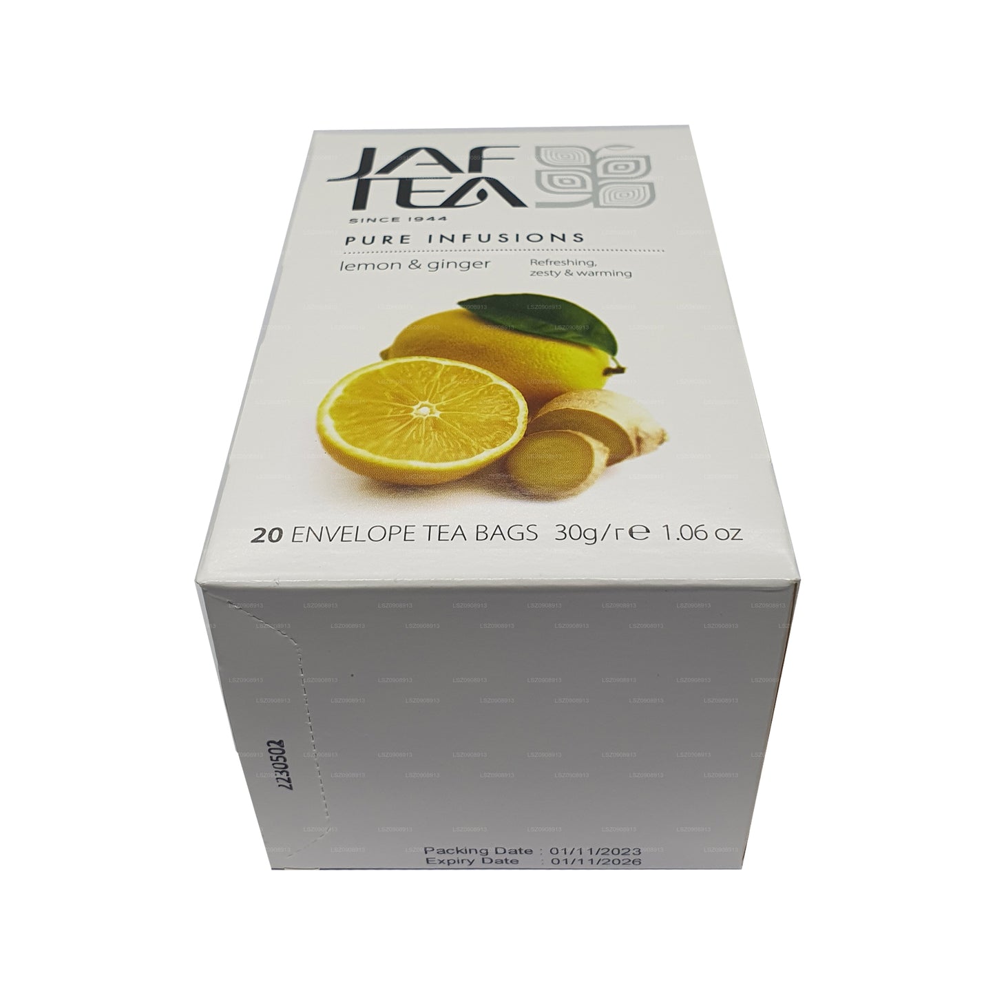 Jaf Tea Pure Infusions Lemon & Ginger  Foil Envelop Tea Bags (30g) 20 Tea Bags