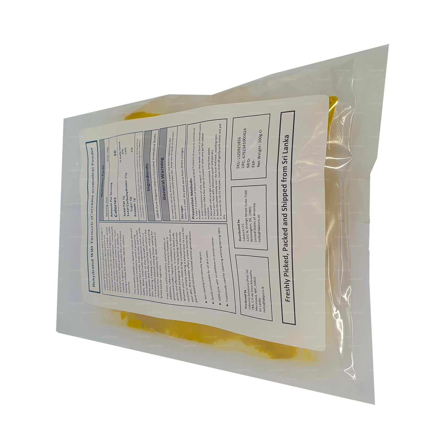 Lakpura Wild Turmeric (Kasthuri kaha) Prášek