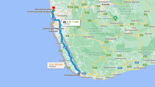 Soukromý transfer z města Unawatuna do letiště Colombo (CMB)