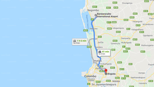 Colombo Airport (CMB) to Angoda City Private Transfer