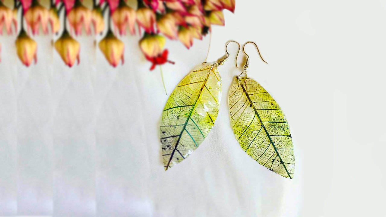 Handmade Real Flower Earrings