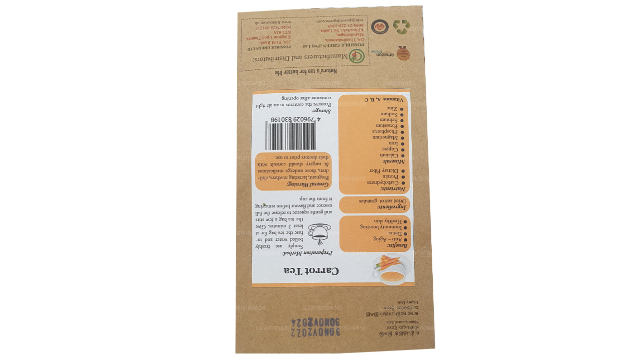 Lifetone Carrot Tea (40g) 20 Tea Bags
